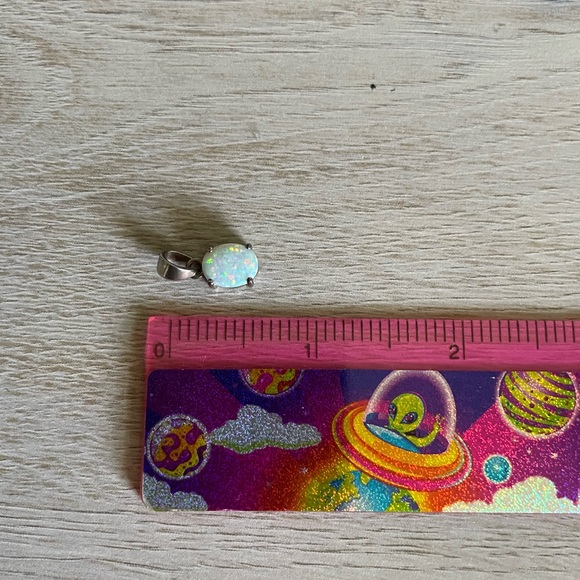 • Dainty Opal Pendant • - Picture 4 of 6